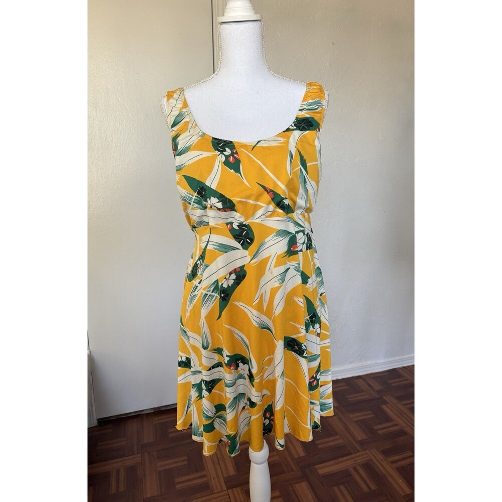 Yellow And Green Floral SwimDress Size 1X